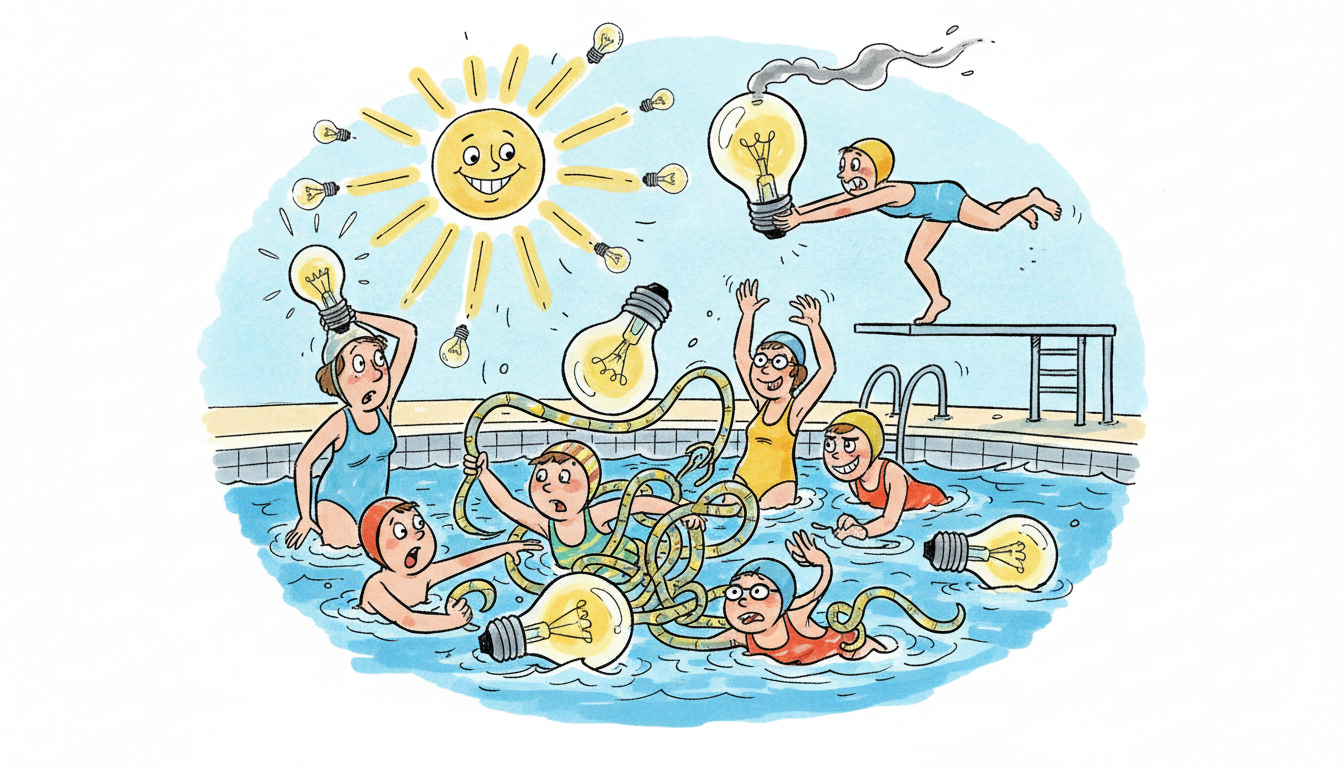 Swimmers and Light Bulbs Don't Mix